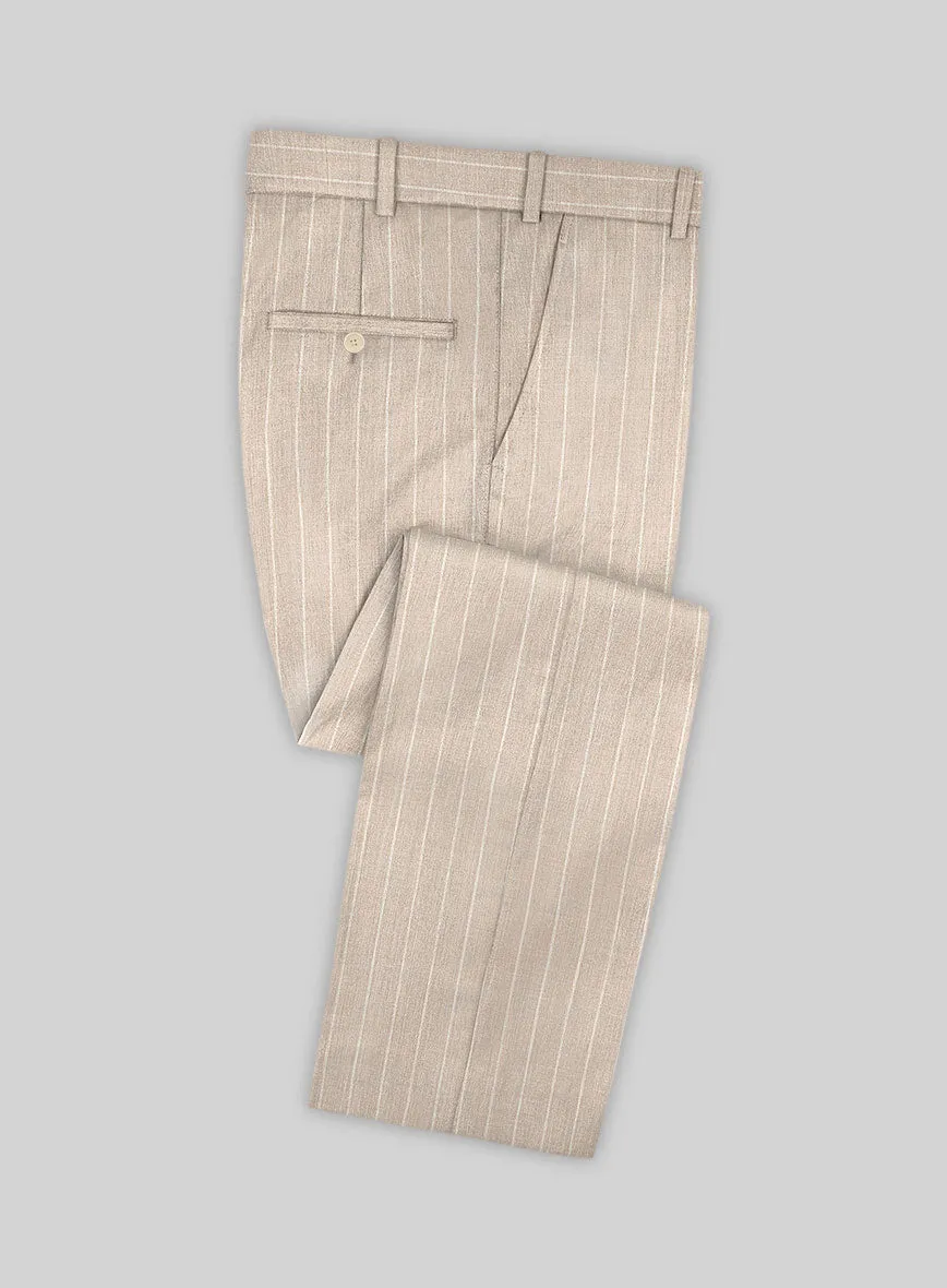 Napolean Como Bar Beige Wool Suit