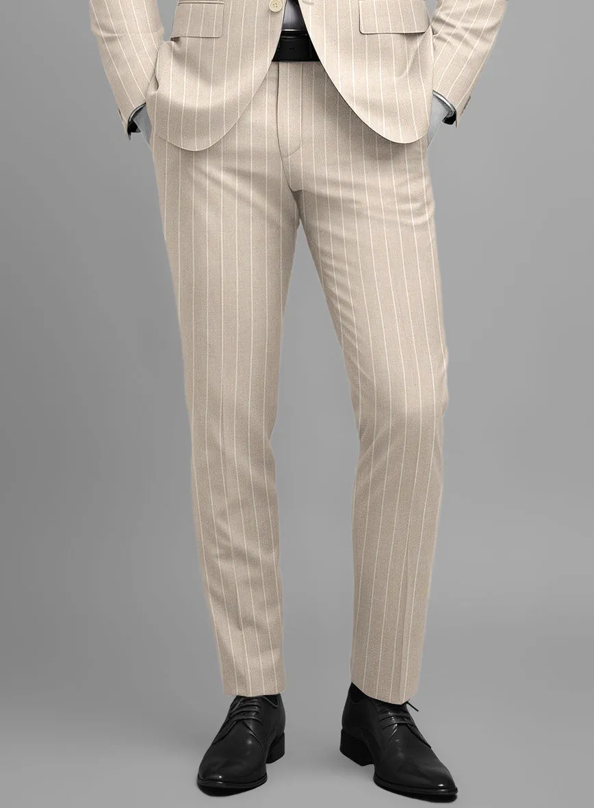 Napolean Como Bar Beige Wool Suit