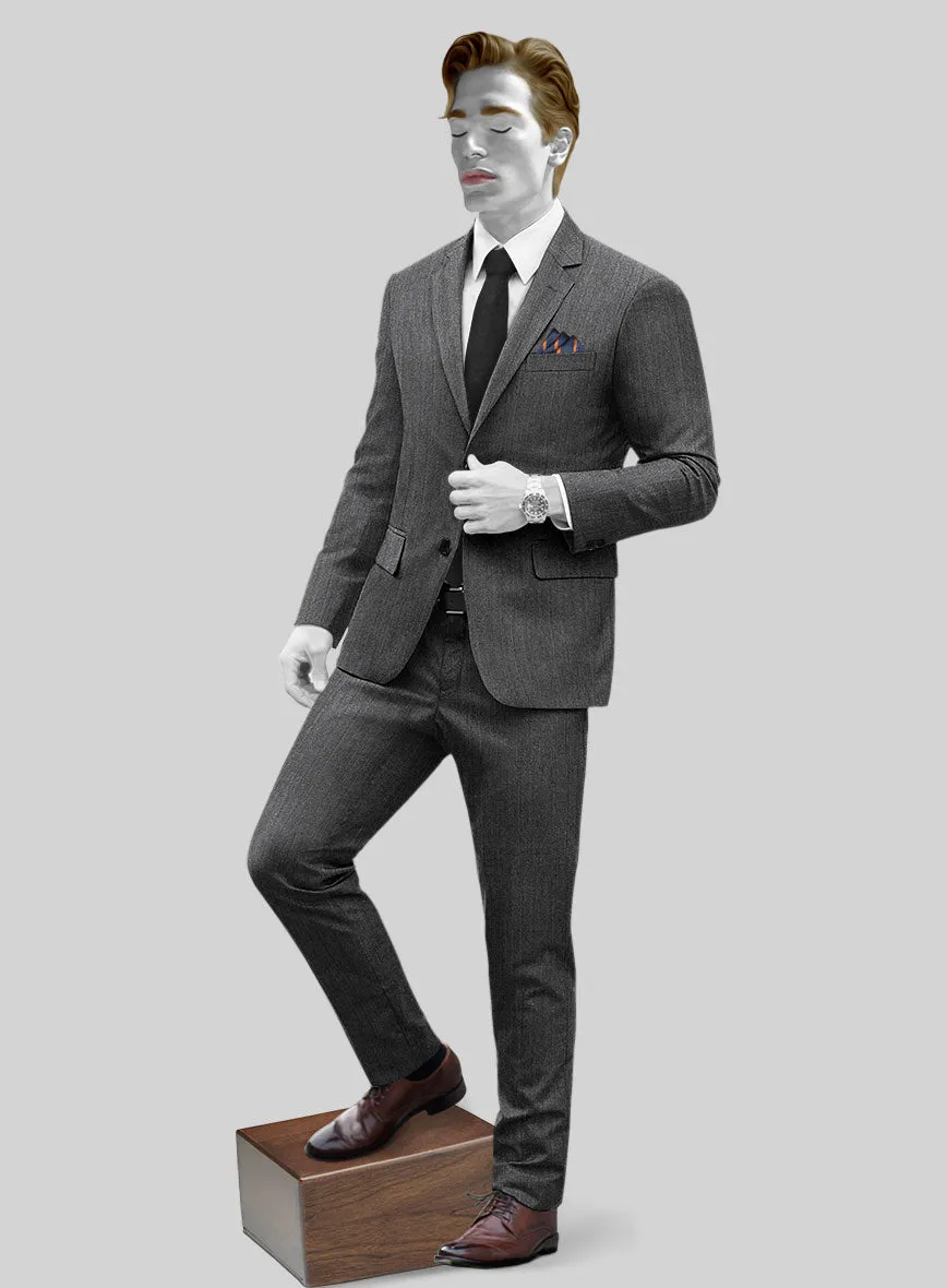 Napolean English Charcoal Wool Suit