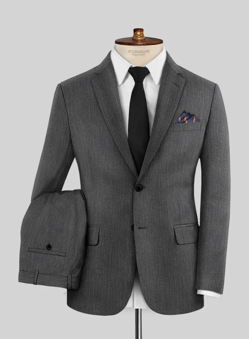 Napolean English Charcoal Wool Suit