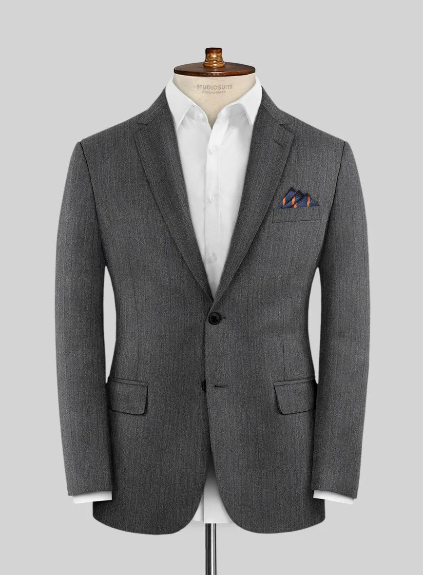 Napolean English Charcoal Wool Suit