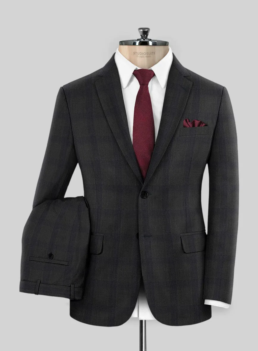 Napolean Knight Charcoal Check Suit