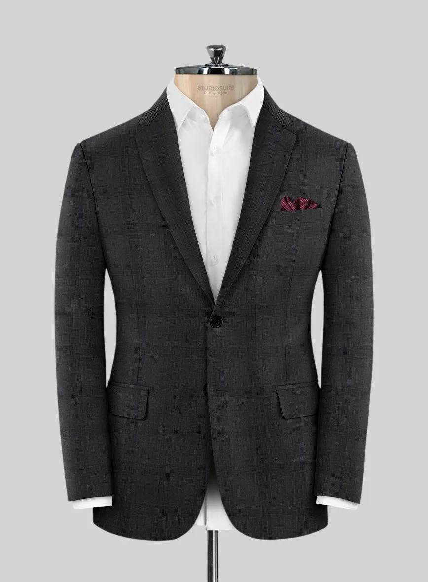 Napolean Knight Charcoal Check Suit