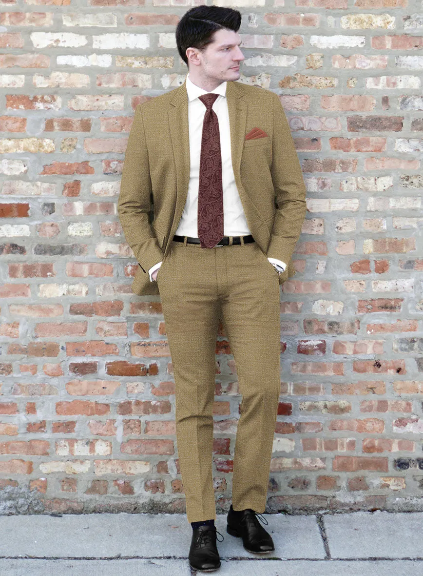 Noble Maple Khaki Wool Silk Linen Suit