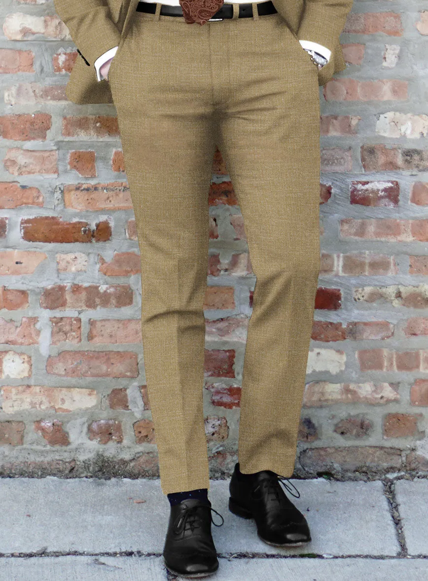 Noble Maple Khaki Wool Silk Linen Suit