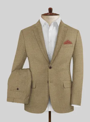 Noble Maple Khaki Wool Silk Linen Suit