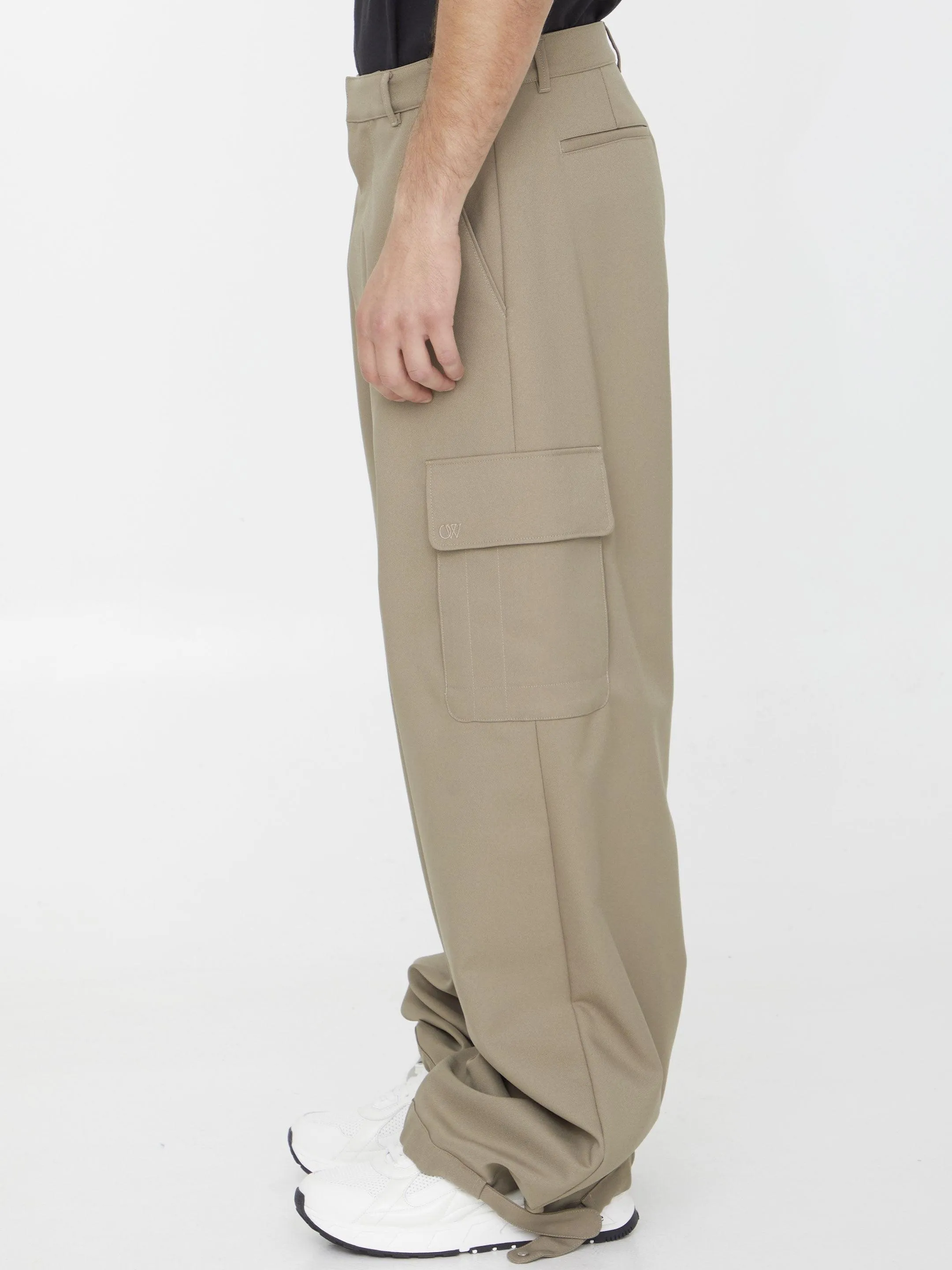 Off White Ow Emb Drill Cargo Pants