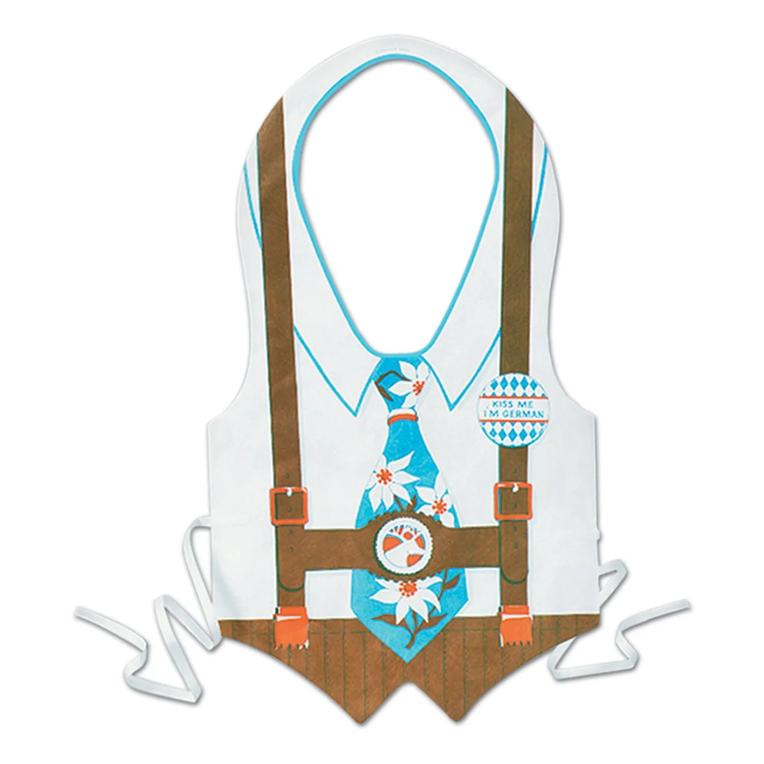 Oktoberfest Vest Plastic Blue Each