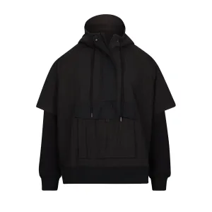 Overlay Hoodie in Black