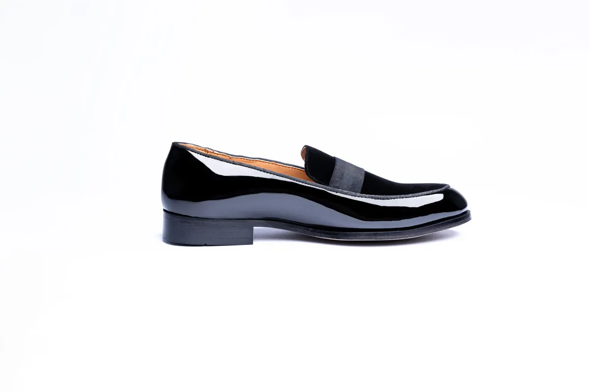 PATENT SLIP-ONS - BLACK