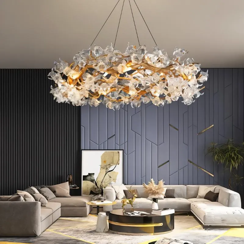 Petala Crystal Round Chandelier