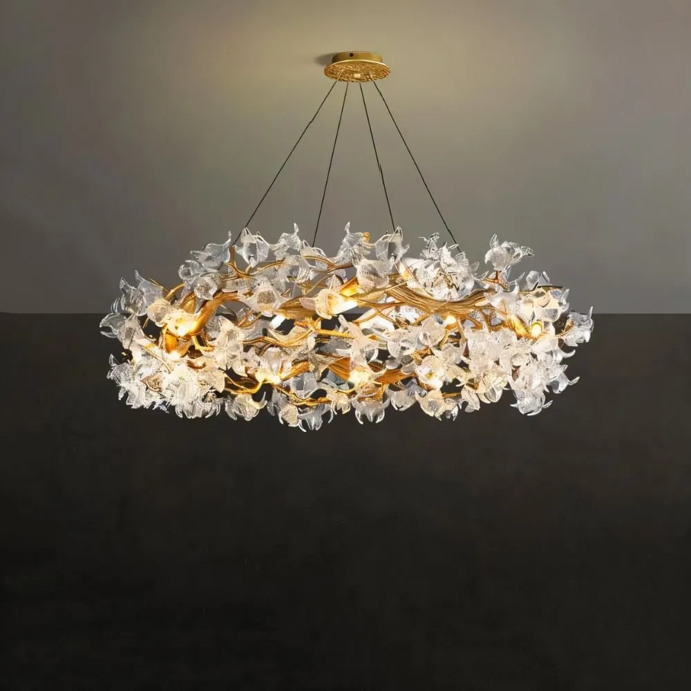 Petala Crystal Round Chandelier