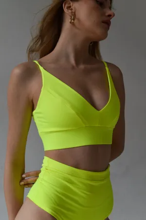 Pole Addict Lena Basic Top - Neon Yellow