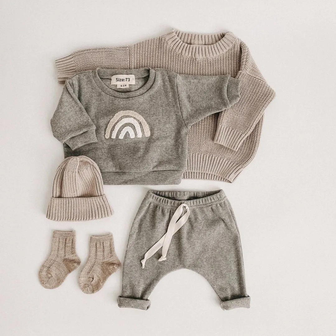 Rainbow and Sunnie Kids Sweater Set