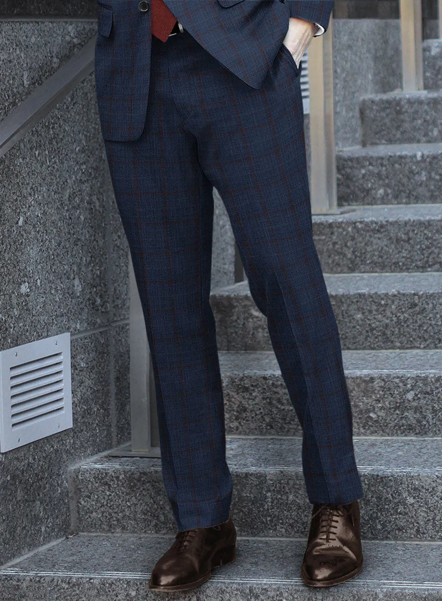 Reda Zodiac Blue Checks Wool Suit