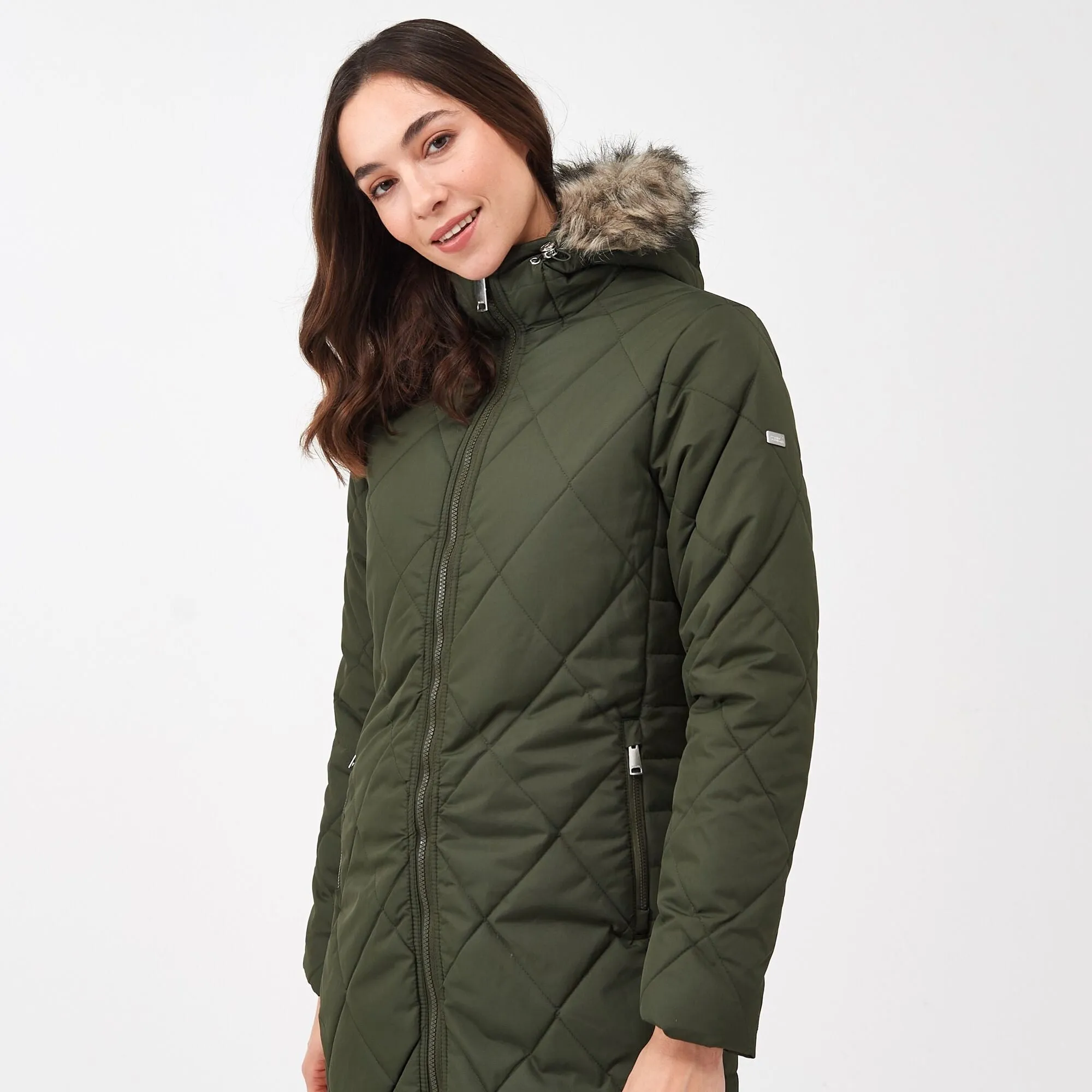 Regatta Women's Fritha II Insulated Parka Jacket Dark Khaki