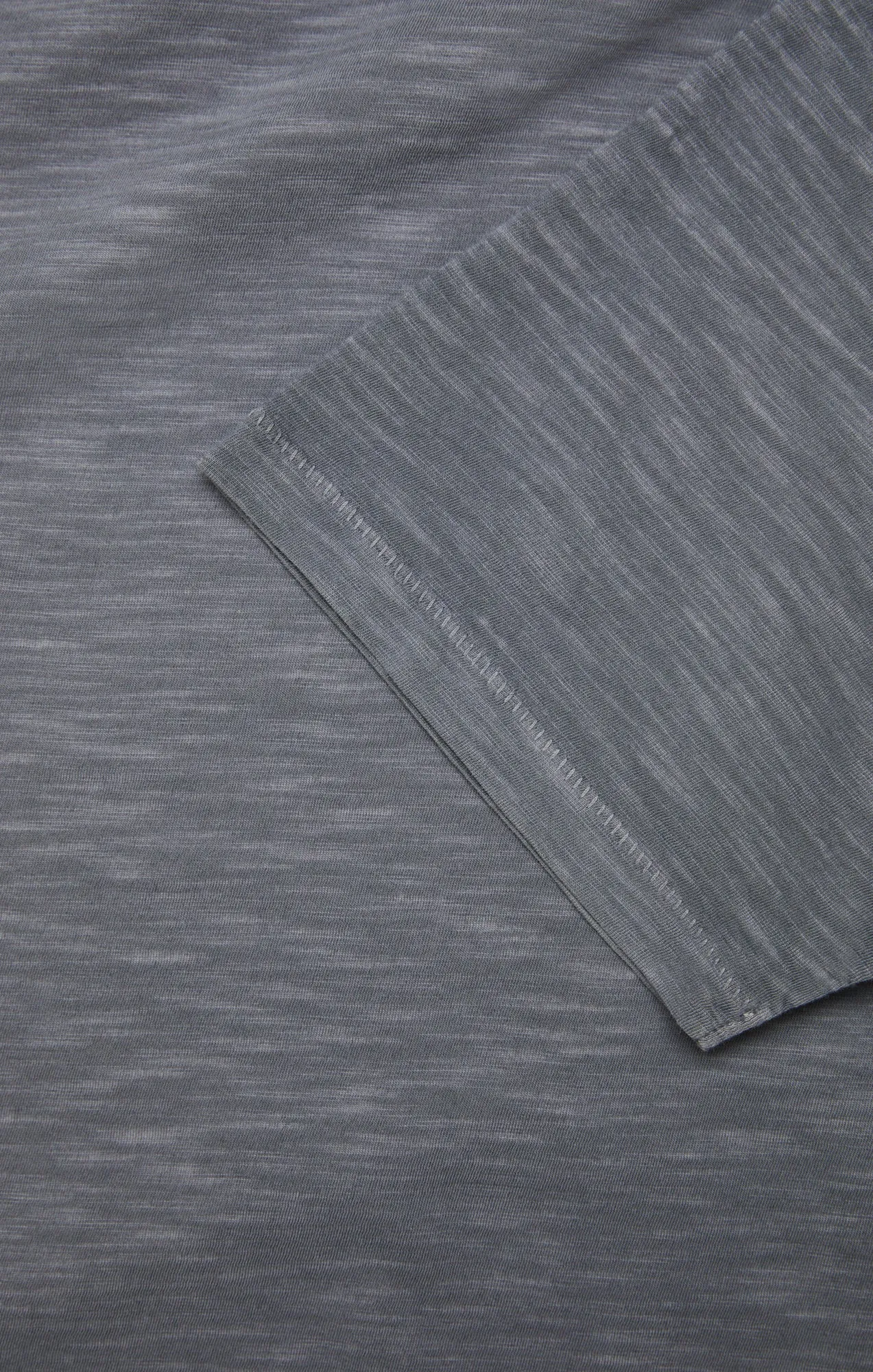 Slub Crew Neck T-Shirt In Winter Grey