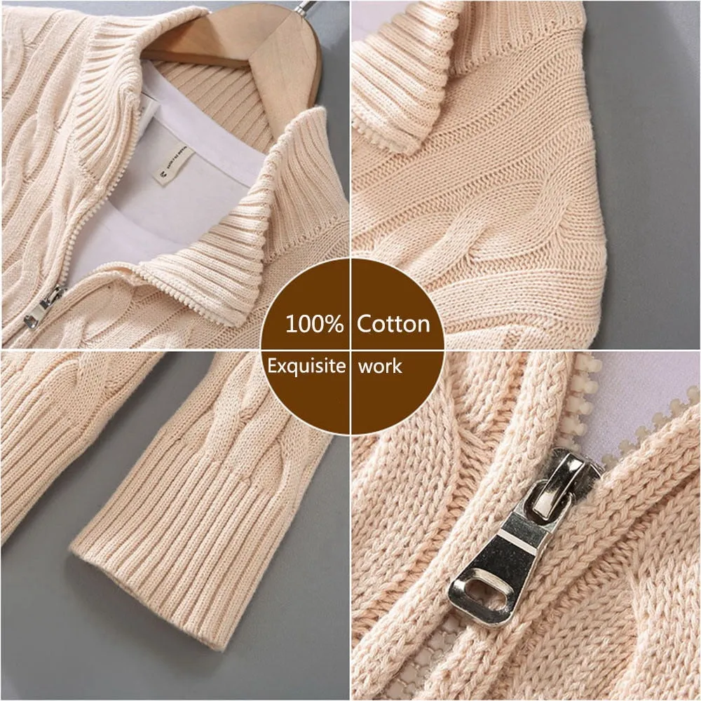 Solid Knitted Men Sweater