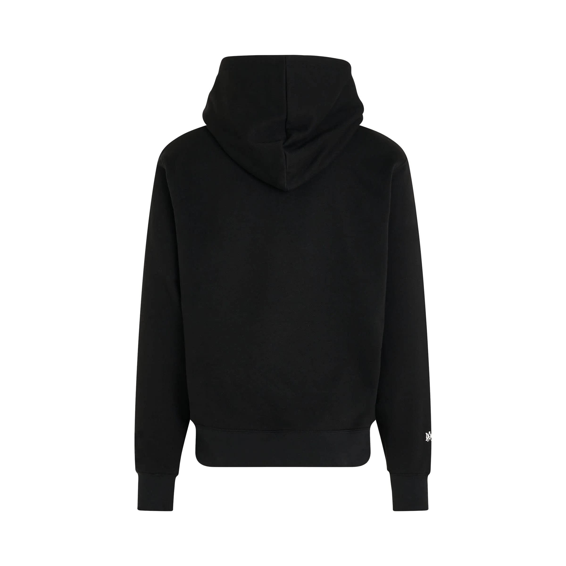 Staggered Logo Hoodie in Black