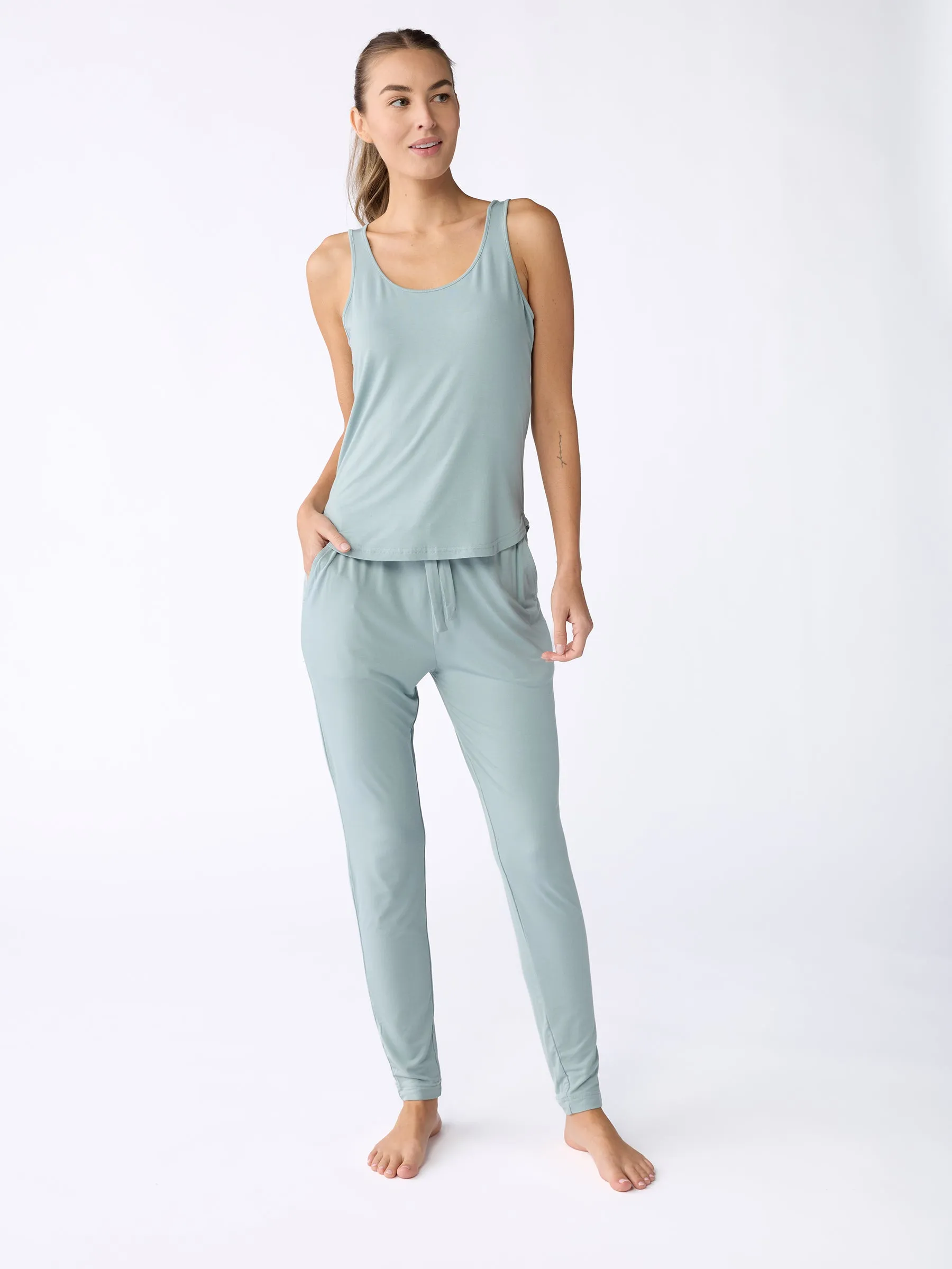 Stretch Knit Bamboo Tapered Pant