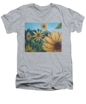 Sunny Flower ~ Men's V-Neck T-Shirt