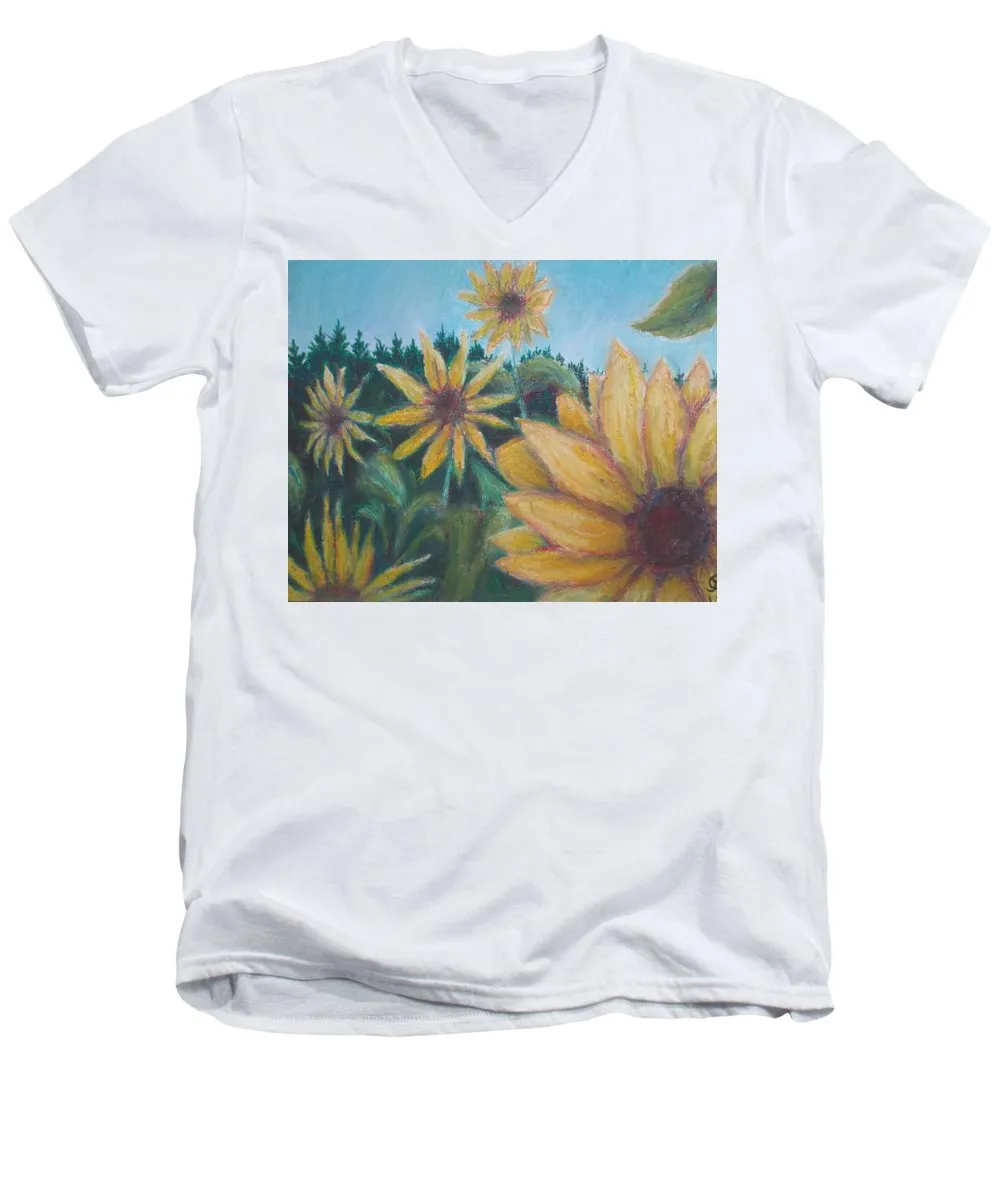 Sunny Flower ~ Men's V-Neck T-Shirt