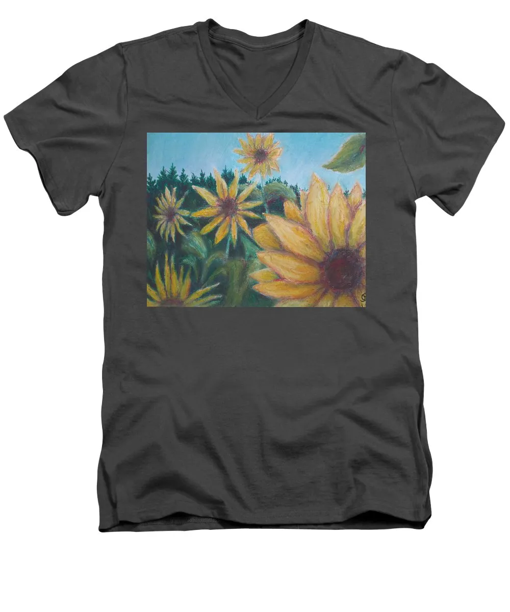 Sunny Flower ~ Men's V-Neck T-Shirt