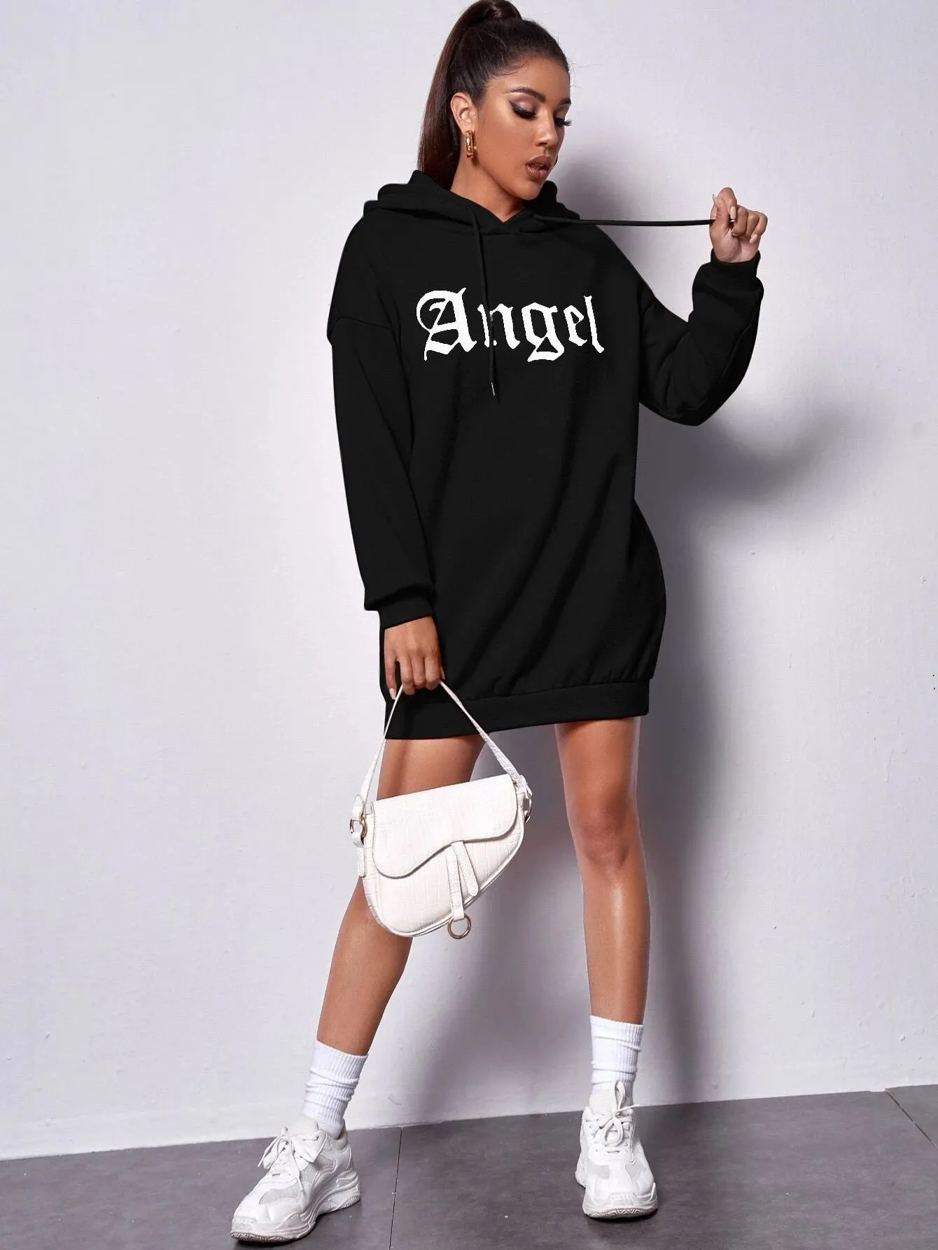 SXV  'Angel’ Printed Cool Aesthetic Sweatshirt Hoodie