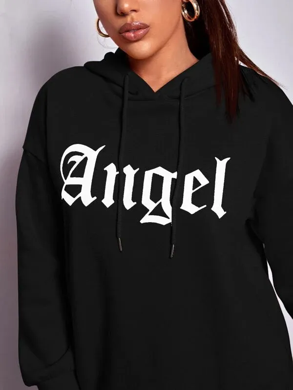 SXV  'Angel’ Printed Cool Aesthetic Sweatshirt Hoodie