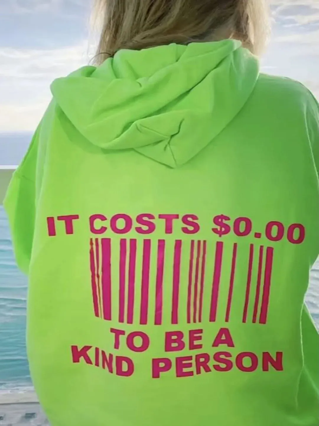 SXV  'it costs 0$ to be a nice prson’ Printed Cool Aesthetic Sweatshirt Hoodie