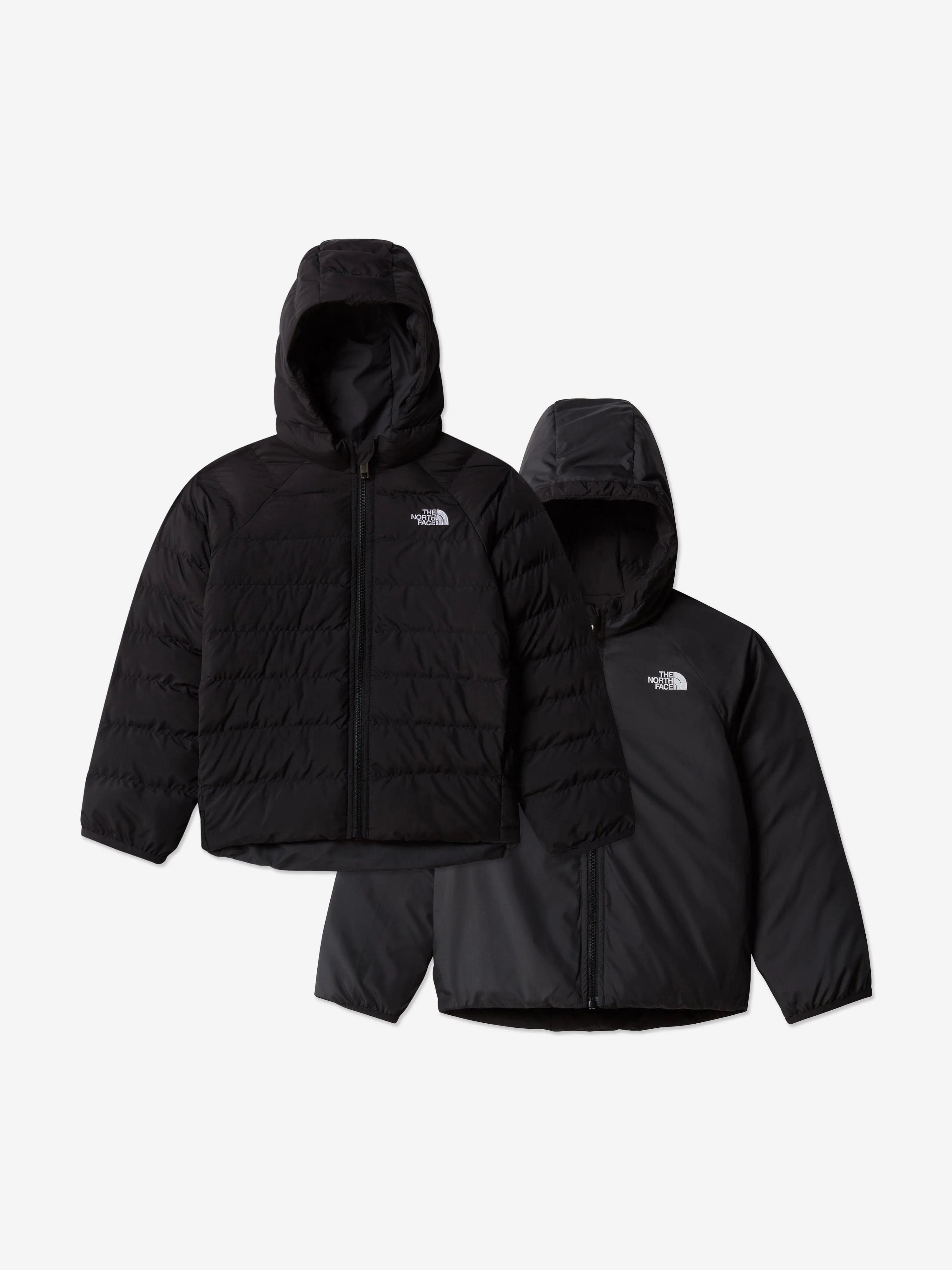 The North Face Boys Reversible Perrito Hooded Jacket in Black