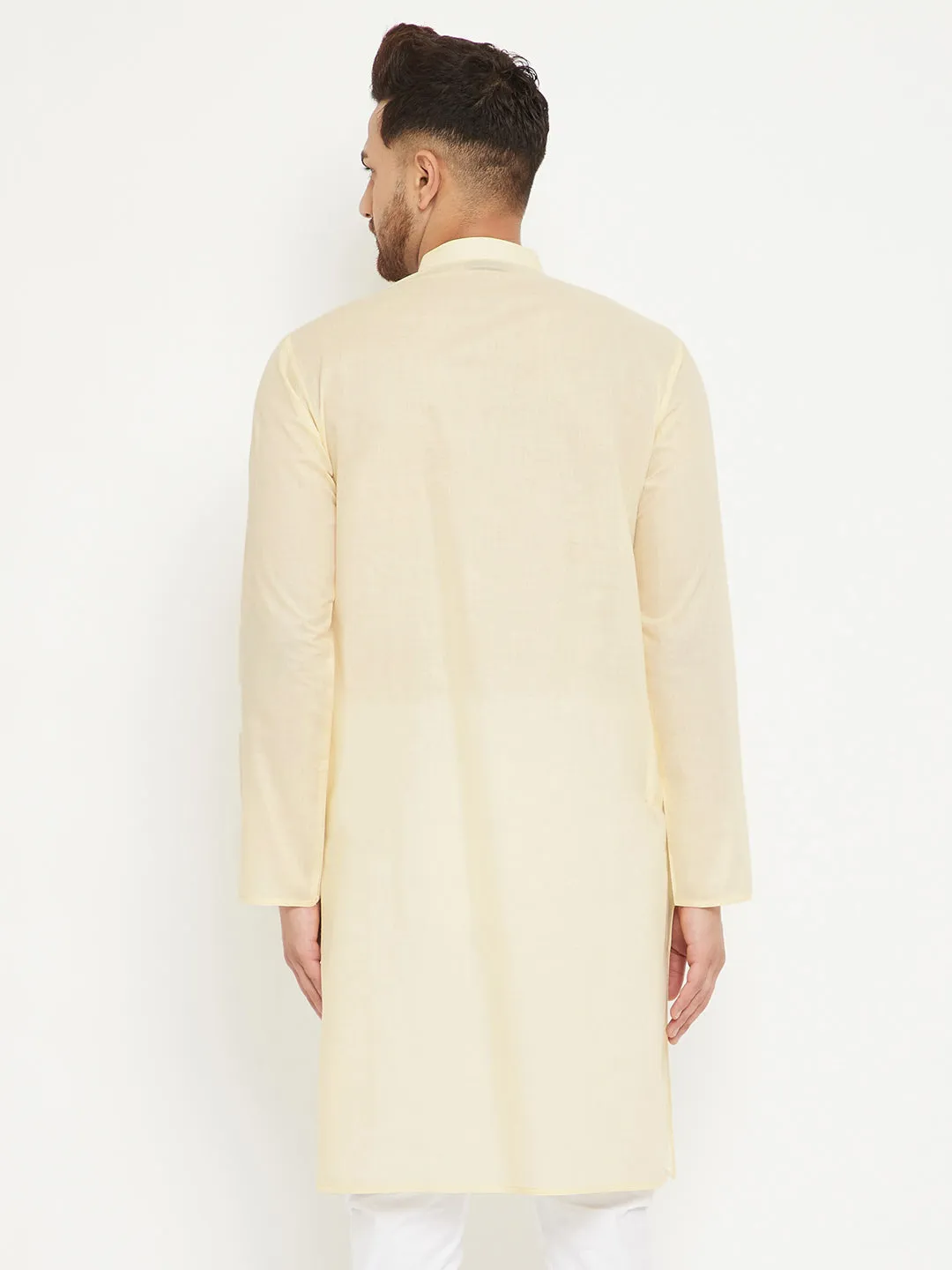 Vastramay Cream Cotton Baap Beta Kurta