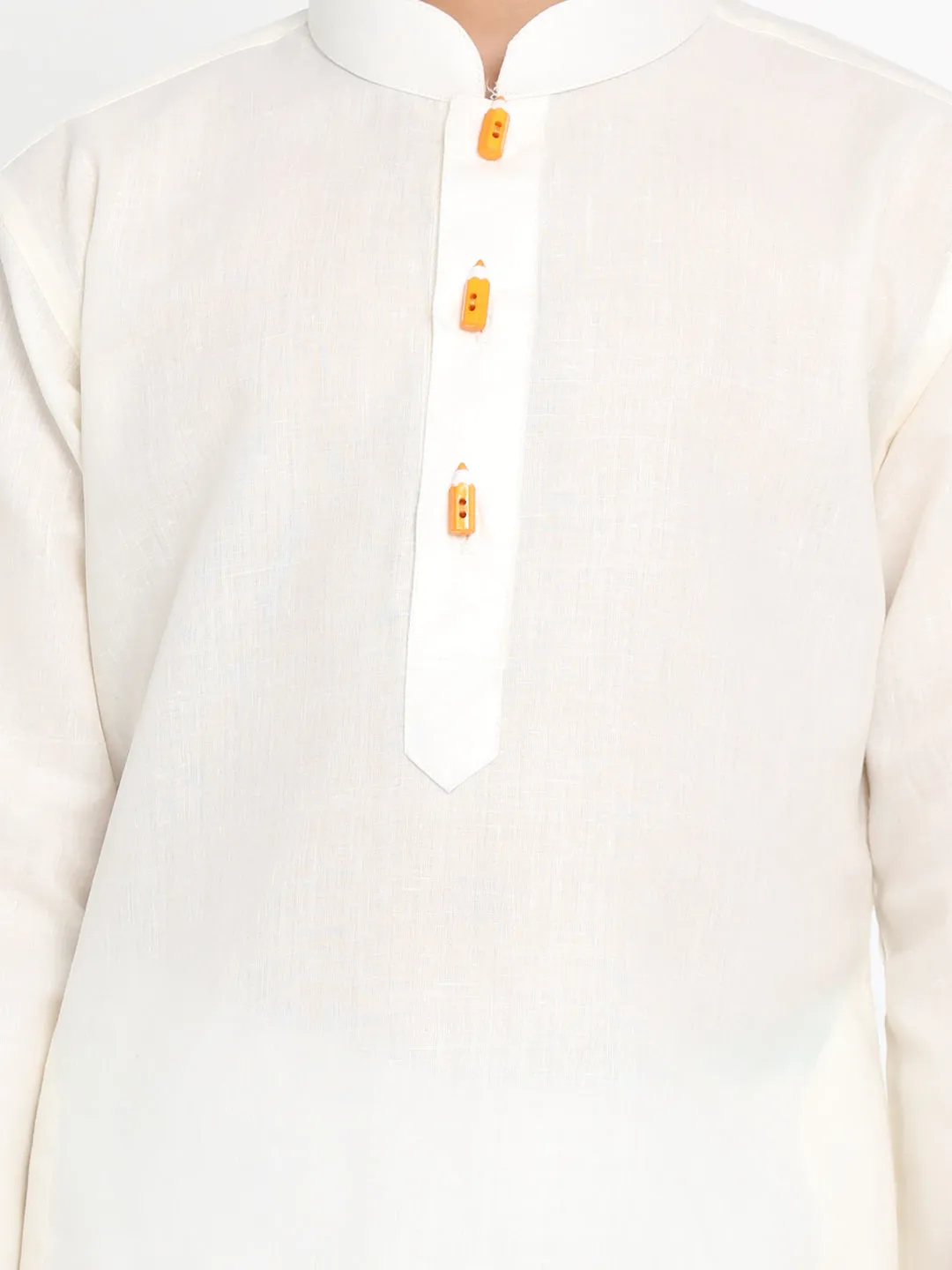 Vastramay Cream Cotton Baap Beta Kurta